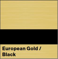 European Gold/Black STANDARD METAL 1/16IN - Rowmark NoMark Plus & Standard Metals